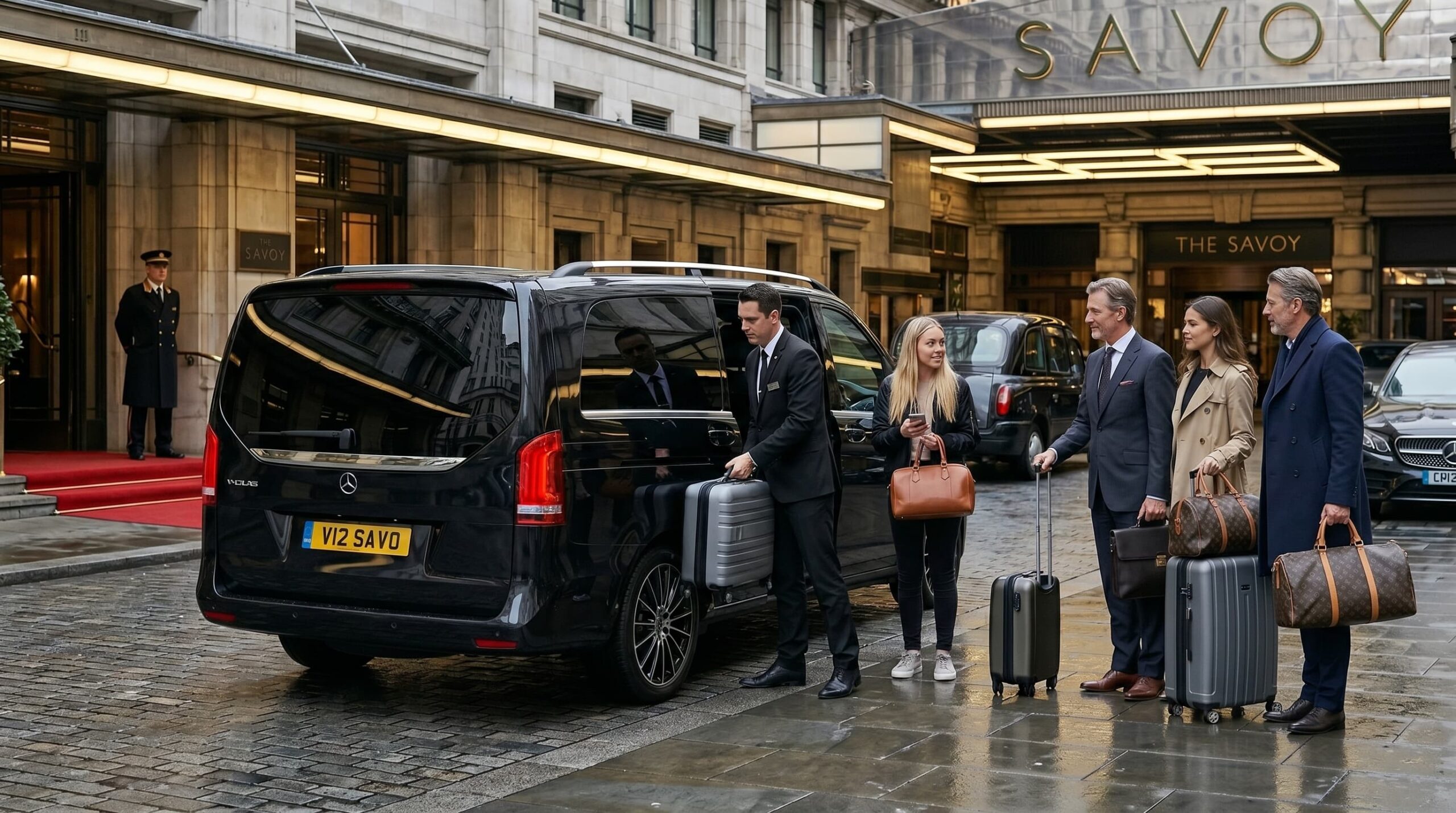 Mercedes V-Class people carrier for London City Airport group transfers